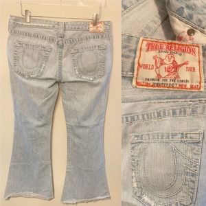 True Religion Jennifer Big T Jeans 30427 Flare Bell Women Light Jeans 31